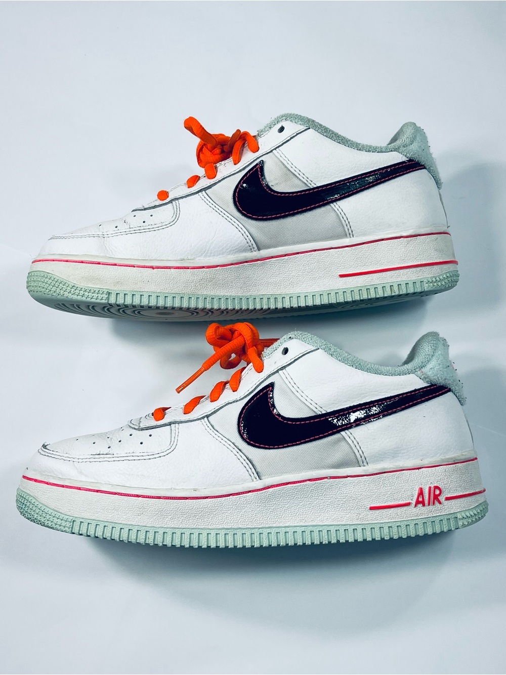 Nike Air Force 1GS White Flash Crimson #DD7709-100 Youth 6Y Women’s 7.5Sneakers